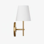 Load image into Gallery viewer, Ornato Luxe Metal Frame Wall Lamp with Fabric Shade – Minimalist Mid Century Modern Wall Sconce for Entryway or Hallway