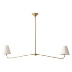 Load image into Gallery viewer, Fibura Linear Fabric Chandelier - Modern Brass Linear Chandelier