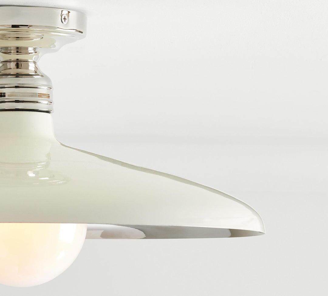 Lámpara de techo metálica Forvara Farmhouse - Diseño industrial de disco redondo
