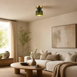 Load image into Gallery viewer, Vintage Green Jade Flush Mount Ceiling Light