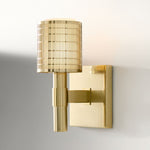 Load image into Gallery viewer, Galvia Perforated Metal Sconce - Champagne Bronze Modern Bedside Light