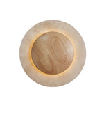 Load image into Gallery viewer, Round Travertine Wood Wall Light