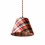Bild in Gallery-Viewer laden, Eaveside Skirt Vintage Fabric Shade Pendant Light - Red Plaid