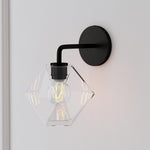 Load image into Gallery viewer, Talvior Faceted Glass Wall Sconce – Modern Style Bathroom or Hallway Accent Light