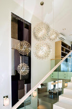 Load image into Gallery viewer, Silver Spark Ball Pendant Light