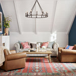 Load image into Gallery viewer, Rowan Candle Wagon Wheel Chandelier - Farmhouse Round Wheel Lighting