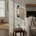 Bild in Gallery-Viewer laden, Bravira Gerippte Zylindrische Glas-Wandlampe – Moderne Nordische Wandleuchte für Flur und Wohnraum U03