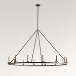 Load image into Gallery viewer, Rowan Candle Wagon Wheel Chandelier - Farmhouse Round Wheel Lighting