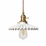 Charger l'image dans la visionneuse de galerie, pleated ceramic pendant light 06