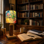 Load image into Gallery viewer, Colorful printed fabric table lamp in a styled interior