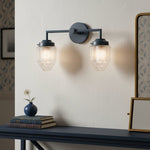 Bild in Gallery-Viewer laden, Tierlux Glass Art Deco Schminklicht – Geometrische Glas-Wandleuchte für moderne Badezimmer