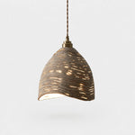 Cargar imagen en el visor de la Galería, Bell shade wooden pendant light