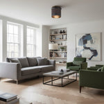 Load image into Gallery viewer, Vintage Industrial Ceiling Light - Black Metal Flush Mount