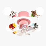 Cargar imagen en el visor de la Galería, Pink 4-head kids animal ceiling fan light on white background