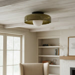 Cargar imagen en el visor de la Galería, Lámpara de Techo y Pared Glasenti Halo Disco Orb – Iluminación Escultural Moderna para Espacios Habitables U29