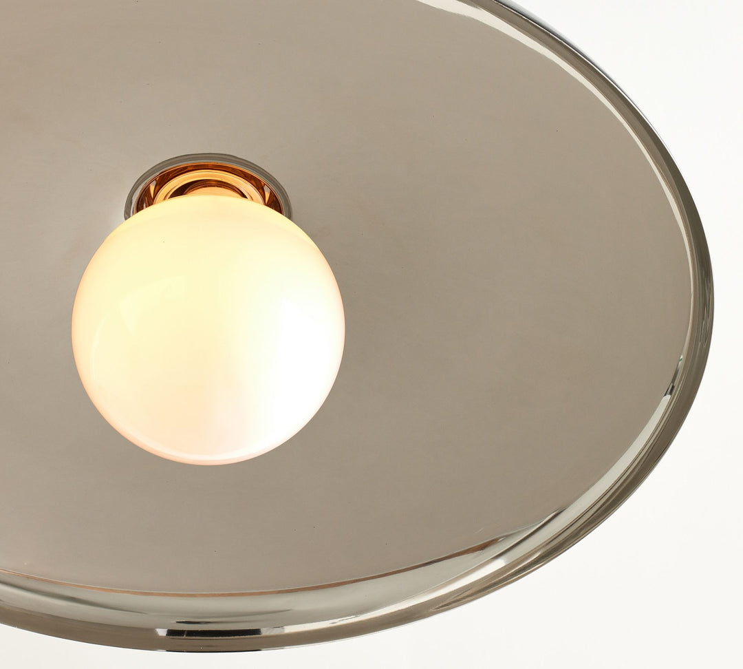Lámpara de techo metálica Forvara Farmhouse - Diseño industrial de disco redondo