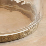 Charger l'image dans la visionneuse de galerie, Lampe de table en verre recyclé Sustaina - Forme sculpturale irrégulière et style côtier pour table de chevet de chambre