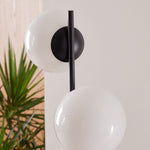 Load image into Gallery viewer, Alessora Minimalist Sphere Stem Tall Standing Lamp for Reading or Lounge Spaces