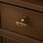 Load image into Gallery viewer, Antique Brass Leaf Cabinet Knob
