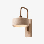 Load image into Gallery viewer, Travira Wabi Sabi Travertine Wall Sconce — Vintage for Bedroom or Living Room
