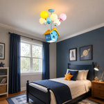 Cargar imagen en el visor de la Galería, Colorful Balloon House LED Pendant Light for Kids Rooms