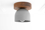 Load image into Gallery viewer, Metio Dome Scandinavian Oak Flush Mount Ceiling Light – Modern Minimalist Design for Living Room & Bedroom
