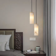 Nula Vertical Alabaster Pendant Light