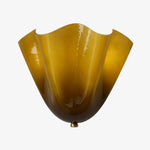 Bild in Gallery-Viewer laden, Bellina Elegante Florale Glas-Wandlampe – Moderne Messing-Wandlampe für Schlafzimmer & Flur