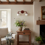 Cargar imagen en el visor de la Galería, Aplique de pared moderno de cristal opalino para tocador – Lámpara de pared de baño de cristal opalino