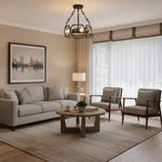 Cargar imagen en el visor de la Galería, Lámpara de Techo Industrial de Jaula Abierta de Metal Cageon - Diseño para Ático y Comedor