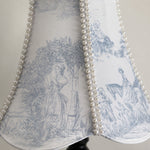 Charger l'image dans la visionneuse de galerie, Printed fabric shade with pearl trim detail