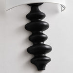 Cargar imagen en el visor de la Galería, Ebony sculpted wall lamp body close detail