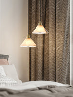 Load image into Gallery viewer, Conical Brass Pendant Lamp