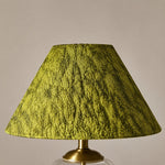 Bild in Gallery-Viewer laden, Close view of the green textured fabric lampshade