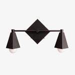 Cargar imagen en el visor de la Galería, Lámpara de tocador geométrica Ornato Luxe - Iluminación de baño Art Déco de latón macizo