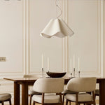 Load image into Gallery viewer, Oslan Linen Scalloped Pendant Light - Ivory Fabric Shade For Dining