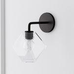 Load image into Gallery viewer, Talvior Faceted Glass Wall Sconce – Modern Style Bathroom or Hallway Accent Light