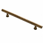 Bild in Gallery-Viewer laden, Antique Brass hammered bar pull with 8.8 inch or 224 mm centers
