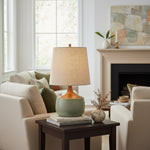 Load image into Gallery viewer, Avero Ambient Table Lamp with Artistic Ribbed Fabric Surface for Sofa Side Table and Desk