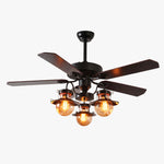 Charger l'image dans la visionneuse de galerie, Style A wood blades three-light ceiling fan