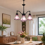 Cargar imagen en el visor de la Galería, Pink chandelier installed in a living room
