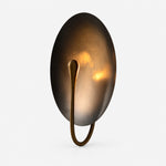Load image into Gallery viewer, Antique bronze sculptural disc wall sconce