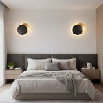 Cargar imagen en el visor de la Galería, Lámpara de Pared Discola Disc – Diseño Moderno de Halo de Cobre con Pantalla Circular para Sala o Dormitorio N20