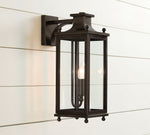 Load image into Gallery viewer, Yolvira Glass Outdoor Wall Light – Modern Metal Lantern For Porch