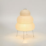 Load image into Gallery viewer, Japanese Wabi Sabi White Rice Paper Table Lamp