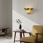 Load image into Gallery viewer, TiffStar Art Nouveau Leaf Motif Tiffany Wall Sconce - Vintage Inspired Accent Lighting for Hallway and Living Room