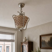 Plafonnier romantique à petites fleurs Solmire – Lampe de style cottage pour salle à manger ou îlot de cuisine