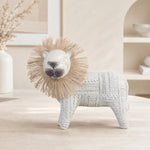 Cargar imagen en el visor de la Galería, Resin lion ornament styled on a neutral tabletop shelf