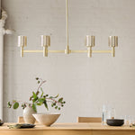 Load image into Gallery viewer, Galvia Champagne Bronze 6-Light Chandelier - Metal Adjustable