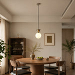 Cargar imagen en el visor de la Galería, Bauhaus Glass Pendant Lamp with Iron Accent for Kitchen